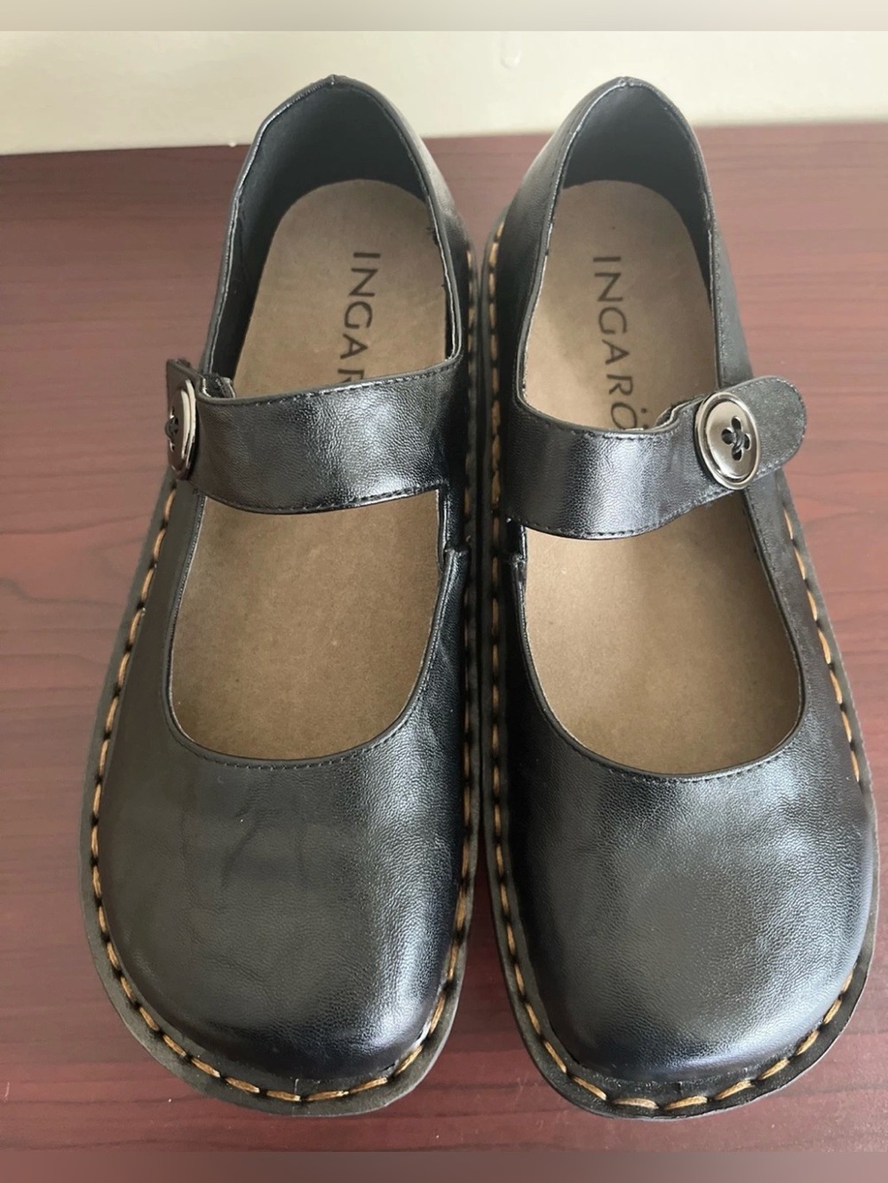 Ingáro Mary Jane Comfort Black Shoes Women’s Size US-9M EU-40 NWOT